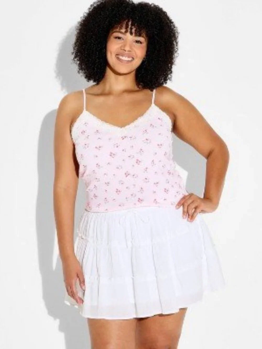 Women's Game Day Tiered Ruffle a-Line Skort - Wild Fable White XXL